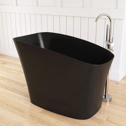 Forma 51 inch Japanese freestanding soaking tub solid surface deep bathtub