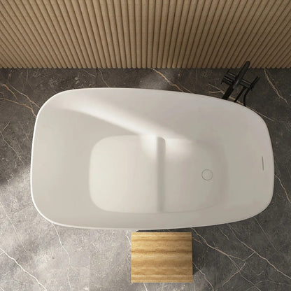 Forma 51 inch Japanese freestanding soaking tub solid surface deep bathtub